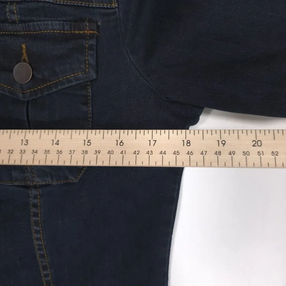 KUT FROM THE KLOTH New Women's Amelia Denim Jacket LARGE Button‎ Front KJ618MF1